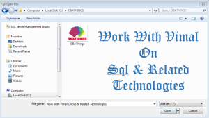 Work With Vimal On Sql
